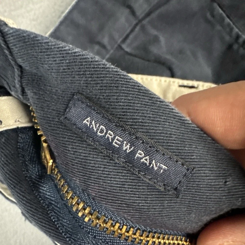 Polo Ralph Lauren Pants Mens 38x32 Blue Andrew Pant Pleated Chino Cotton Vintage